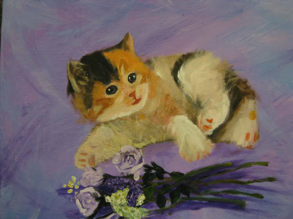 可爱小猫-参选油画作品‏（Angel 11岁）Feb 15, 2009 